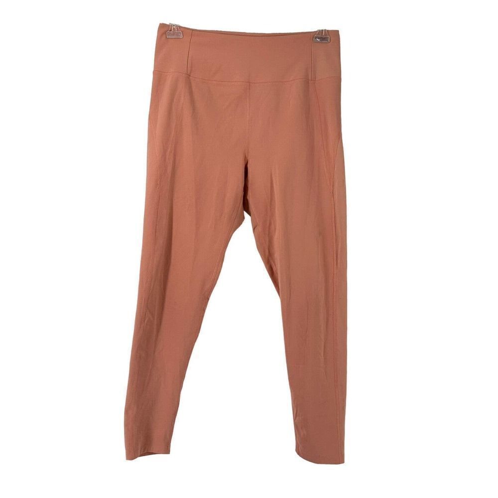 Girlfriend Collective Leggings Size XL High Rise Athleisure Peach Stretch Ankle